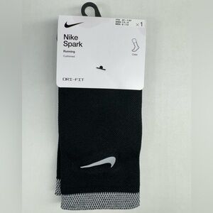 Nike Spark Running Cushioned Black Crew Socks